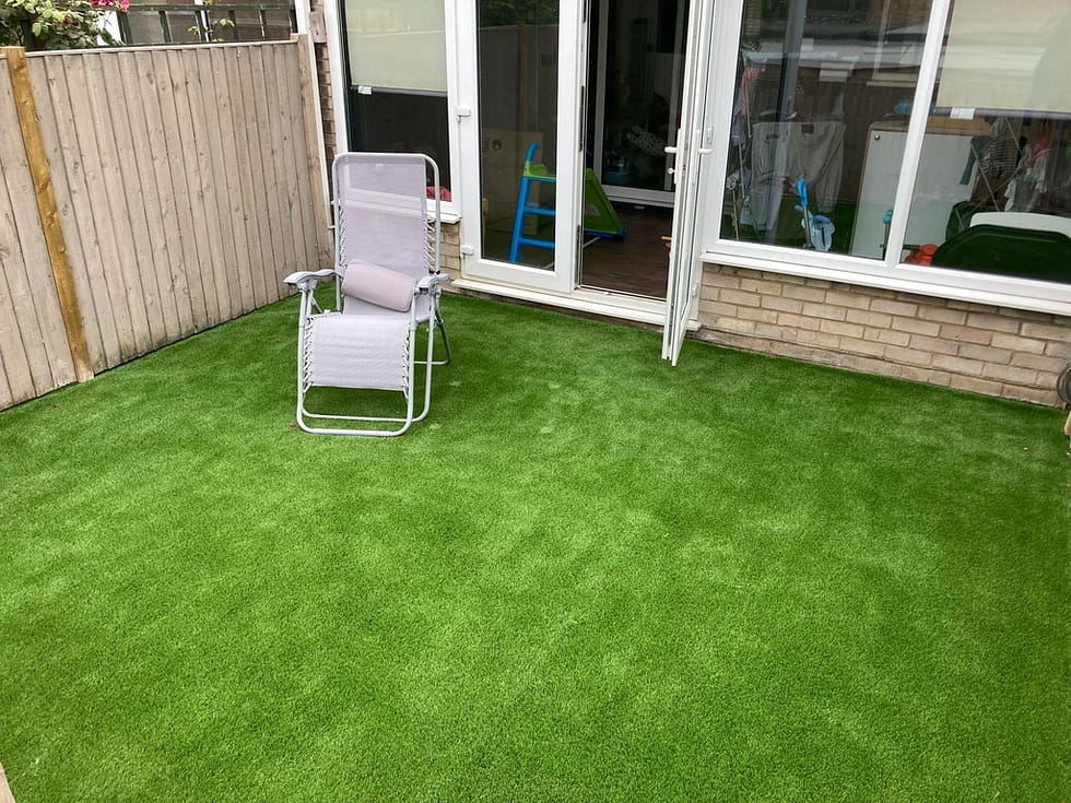 Artificial Turf Install Rear Garden