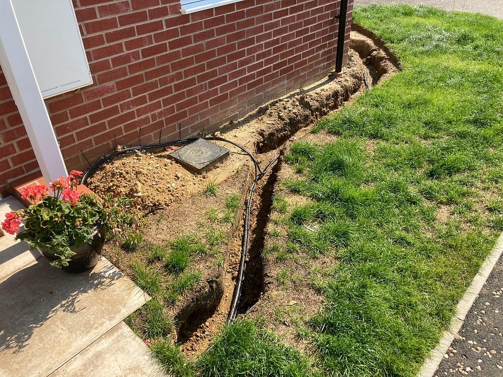 Electricity cable garden install 2